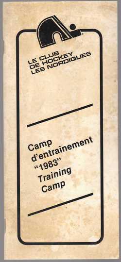 MG80 1983 Quebec Nordiques Training Camp